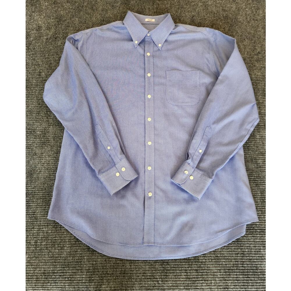 Peter Millar Mens XL Blue Long Sleeve Cotton Nanoluxe Button Down Classic Preppy